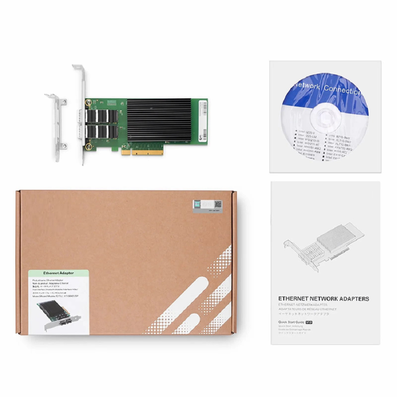 SFPS Intel X710-BM2 Based Ethernet Network Interface Card, 10G Dual-Port SFP+, PCIe 3.0 x 8, Comparable to Intel X710-DA2, Full Height&Low Profile SFPS
