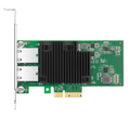 SFPS Intel X550-AT2 Based Ethernet Network Interface Card, 10GBase-T Dual-Port, PCIe 3.0 x 4, Comparable to Intel X550-T2, Full Height&Low Profile SFPS