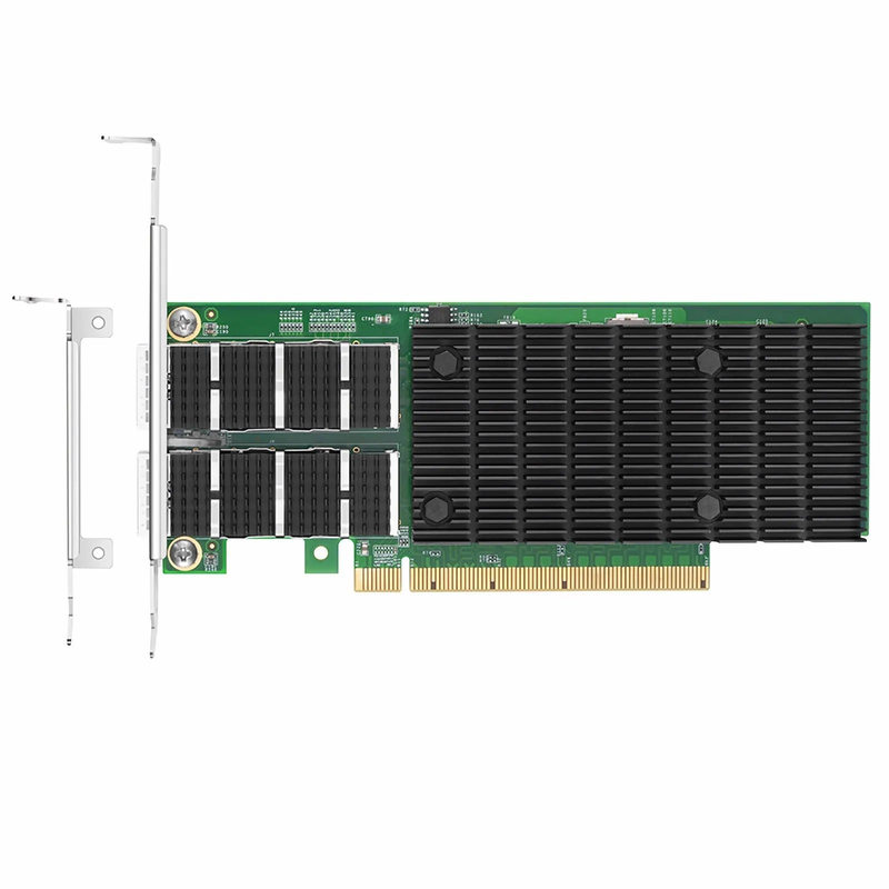 SFPS Intel E810-CAM2 Based Ethernet Network Interface Card, 100G Dual-Port QSFP28, PCIe 4.0 x 16, Comparable to Intel E810-CQDA2, Full Height&Low Profile SFPS