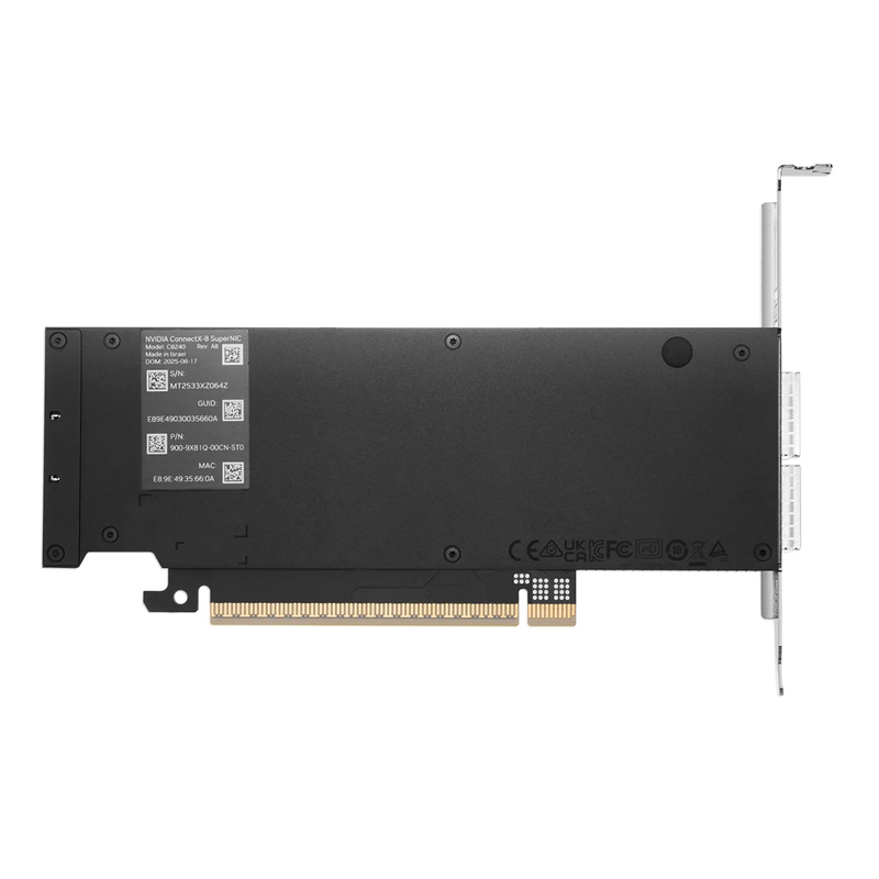 SFPS NVIDIA Mellanox C8240 900-9X81Q-00CN-ST0 ConnectXA®-8 InfiniBand & Ethernet Adapter Card, Socket-Direct NDR IB/400GbE Eth,Dual-port QSFP112, PCIe 6.0 x16, Crypto and Secure Boot, Tall&Short Bracket SFPS