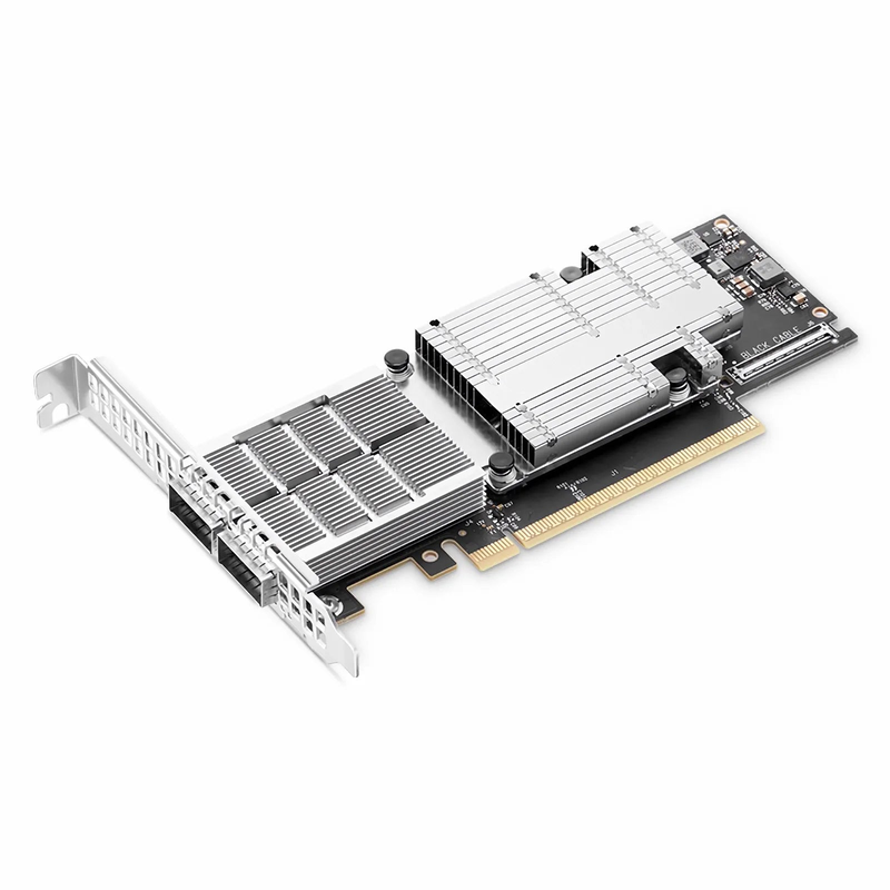 SFPS NVIDIA Mellanox MCX755106AS-HEAT ConnectXA®-7 InfiniBand & Ethernet Adapter Card 200GbE/NDR200, Dual-Port QSFP112, PCIe 5.0 x16, with x16 PCIe Extension Option, Secure Boot, Tall&Short Bracket SFPS