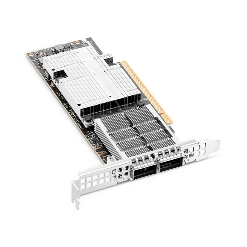 SFPS NVIDIA Mellanox MCX755106AS-HEAT ConnectXA®-7 InfiniBand & Ethernet Adapter Card 200GbE/NDR200, Dual-Port QSFP112, PCIe 5.0 x16, with x16 PCIe Extension Option, Secure Boot, Tall&Short Bracket SFPS