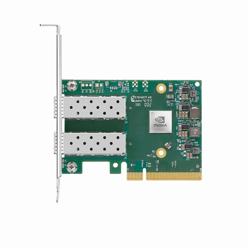 SFPS NVIDIA Mellanox MCX631102AN-ADAT ConnectXA®-6 Lx EN Adapter Card, 25GbE Dual-Port SFP28, PCIe 4.0 x 8, Tall&Short Bracket SFPS