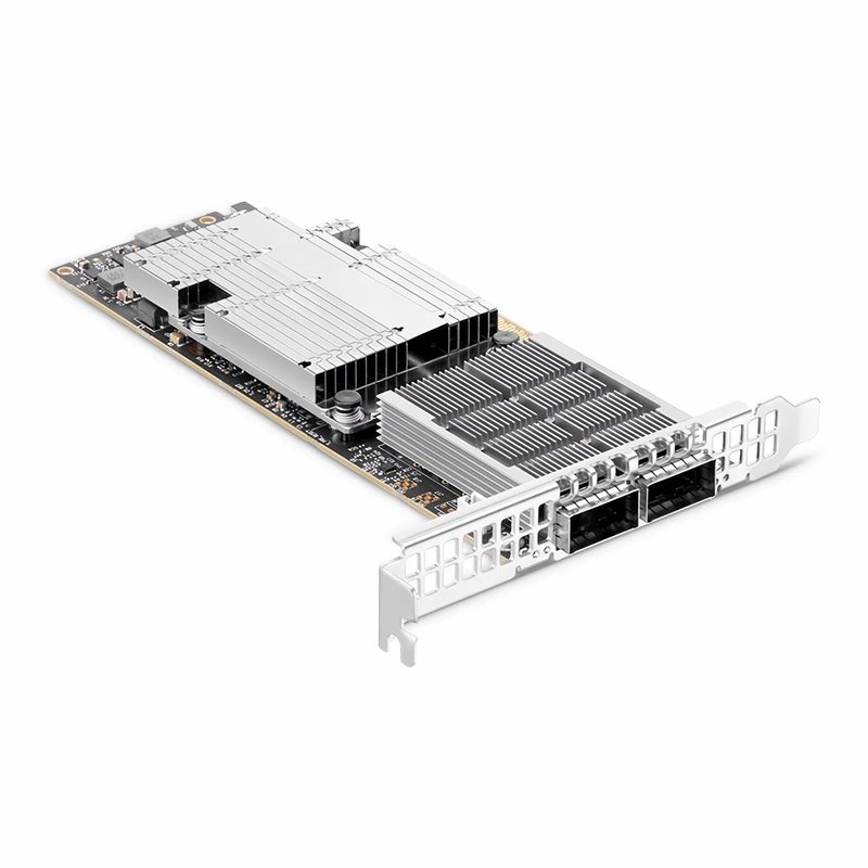 SFPS NVIDIA Mellanox MCX755106AS-HEAT ConnectXA®-7 InfiniBand & Ethernet Adapter Card 200GbE/NDR200, Dual-Port QSFP112, PCIe 5.0 x16, with x16 PCIe Extension Option, Secure Boot, Tall&Short Bracket SFPS