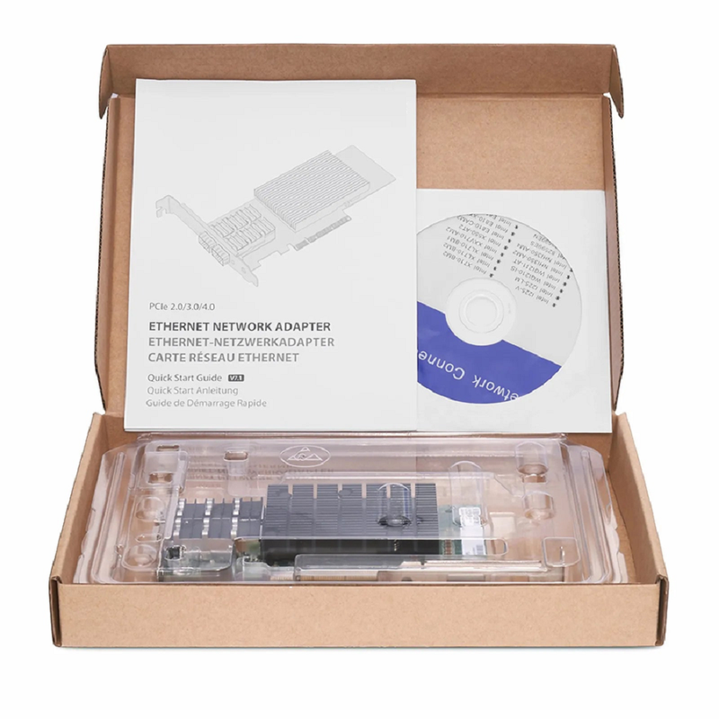 SFPS Intel 82599ES Based Ethernet Network Interface Card, 10G Dual-Port SFP+, PCIe 2.0 x8, Comparable to Intel X520-DA2, Full Height&Low Profile SFPS