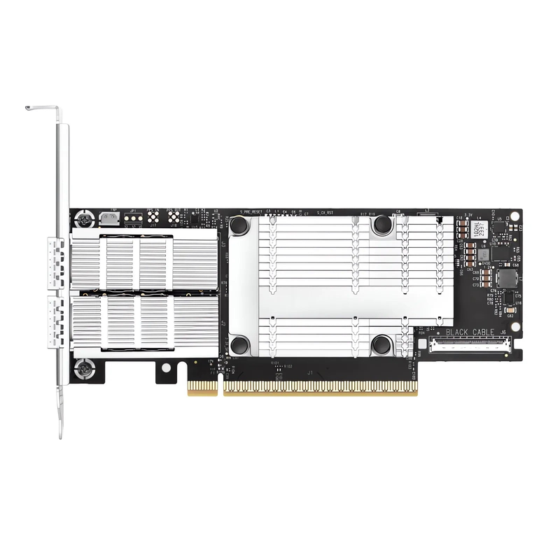 SFPS NVIDIA Mellanox MCX755106AS-HEAT ConnectXA®-7 InfiniBand & Ethernet Adapter Card 200GbE/NDR200, Dual-Port QSFP112, PCIe 5.0 x16, with x16 PCIe Extension Option, Secure Boot, Tall&Short Bracket SFPS