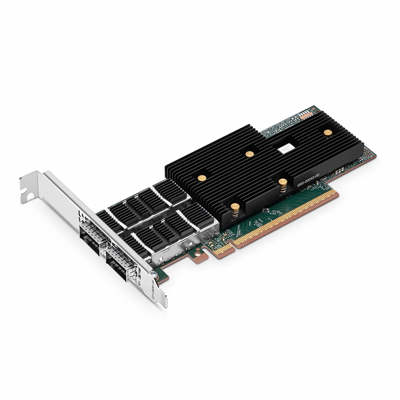 SFPS BroadcomA® BCM957608-P2200GQF00 Ethernet Network Interface Card, 200G Dual-Port QSFP112, PCIe 5.0 x 16, Standard & Low Profile SFPS