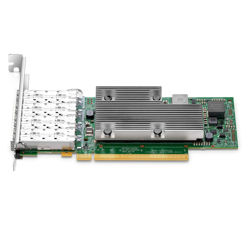 SFPS BroadcomA® BCM957504-P425G Ethernet Network Interface Card, P425G 25GbE Quad-port SFP28, PCIe 4.0 x16, Standard & Low Profile SFPS