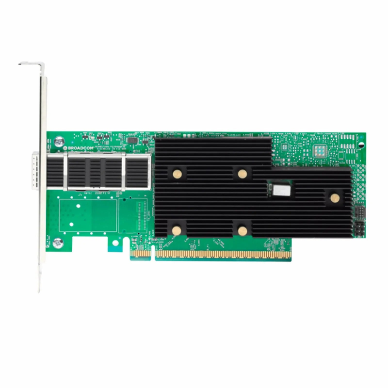 SFPS BroadcomA® BCM957608-P1400GDF00 Ethernet Network Interface Card, 400G Single-Port QSFP112-DD, PCIe 5.0 x 16, Standard & Low Profile SFPS