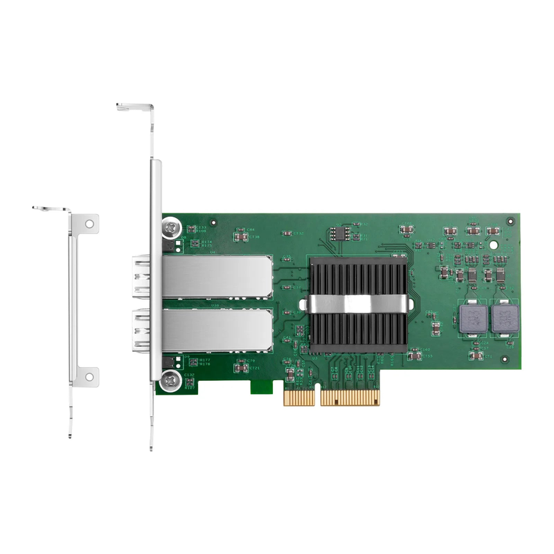 SFPS Intel I350-AM2 Based Ethernet Network Interface Card, 1G Dual-Port SFP, PCIe 2.0 x4, Comparable to Intel I350-F2, Tall&Short Bracket SFPS