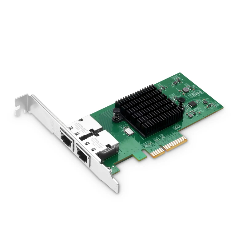 SFPS Intel E610-XAT2 Based Ethernet Network Interface Card, 10G Dual-Port RJ45, PCIe 4.0 x4, Comparable to Intel E610-XT2, Tall&Short Bracket SFPS
