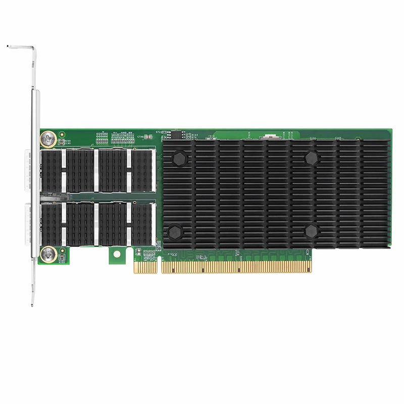 SFPS Intel E810-CAM2 Based Ethernet Network Interface Card, 100G Dual-Port QSFP28, PCIe 4.0 x 16, Comparable to Intel E810-CQDA2, Full Height&Low Profile SFPS