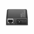 SFPS Mini Unmanaged 1x 10/100/1000Base-T RJ45 to 1x 100/1000Base-X Single Mode SC 1550/1310nm 20km Gigabit Ethernet Media Converter, European Plug Standard SFPS
