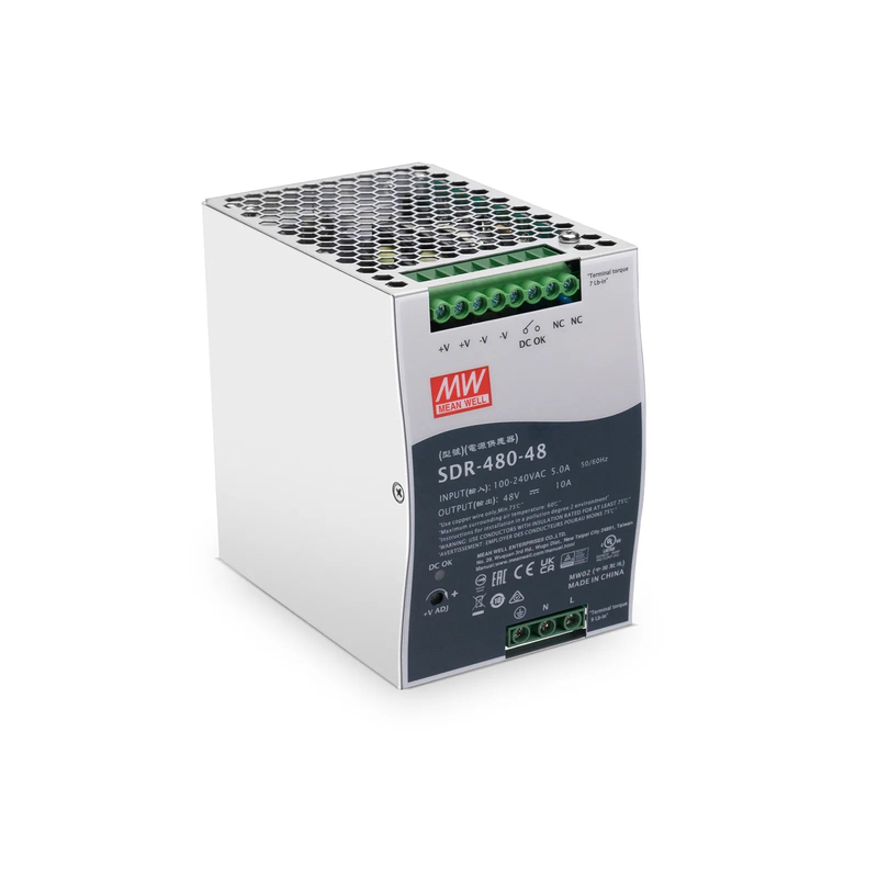 SFPS 480W 48VDC Slim DIN Rail High-Performance Industrial Power Supply with PFC Function SFPS