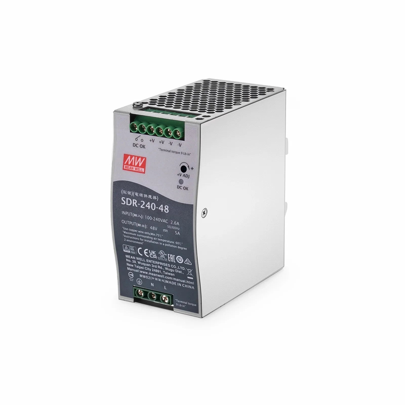 SFPS 240W 48VDC Slim DIN Rail High-Performance Industrial Power Supply with PFC Function SFPS