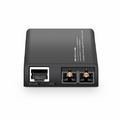 SFPS Mini Unmanaged 1x 10/100/1000Base-T RJ45 to 1x 100/1000Base-X Multimode SC 850nm 220/550m Gigabit Ethernet Media Converter, American Plug Standard SFPS