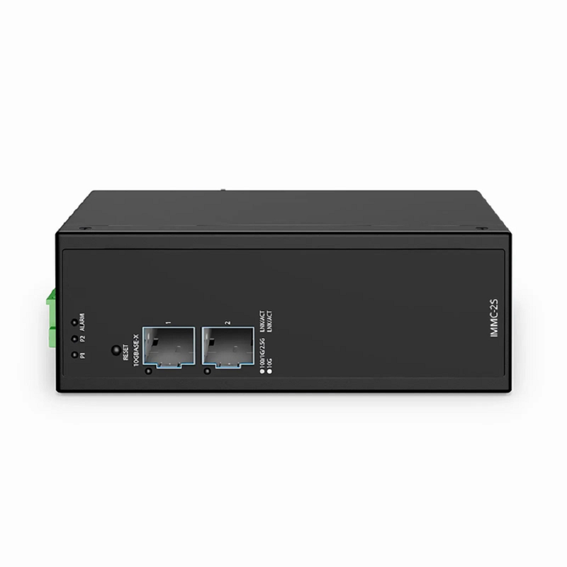 SFPS Industrial Managed 2x 100M/1G/2.5G/10GBase-X SFP+ 10Gigabit Fiber Media Converter SFPS