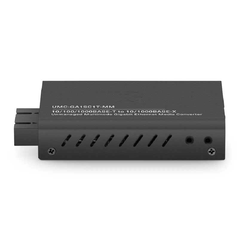 SFPS Mini Unmanaged 1x 10/100/1000Base-T RJ45 to 1x 100/1000Base-X Multimode SC 850nm 220/550m Gigabit Ethernet Media Converter, British Plug Standard SFPS