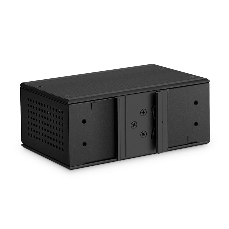 SFPS Industrial Unmanaged 2x 10/100/1000Base-T RJ45 to 2x 100/1000Base-X SFP Gigabit PoE++ Ethernet Media Converter SFPS