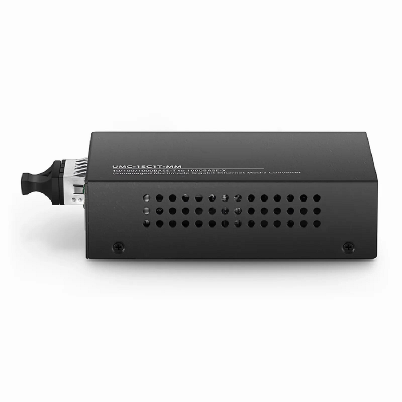 SFPS Unmanaged 1x 10/100/1000Base-T to 1x 1000Base-X Multimode SC 850nm 220/550m Gigabit Ethernet Media Converter, British Plug Standard SFPS