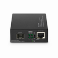SFPS Unmanaged 1x 10/100/1000Base-T RJ45 to 1x 100/1000Base-X SFP Gigabit Ethernet PoE+ PD Media Converter SFPS