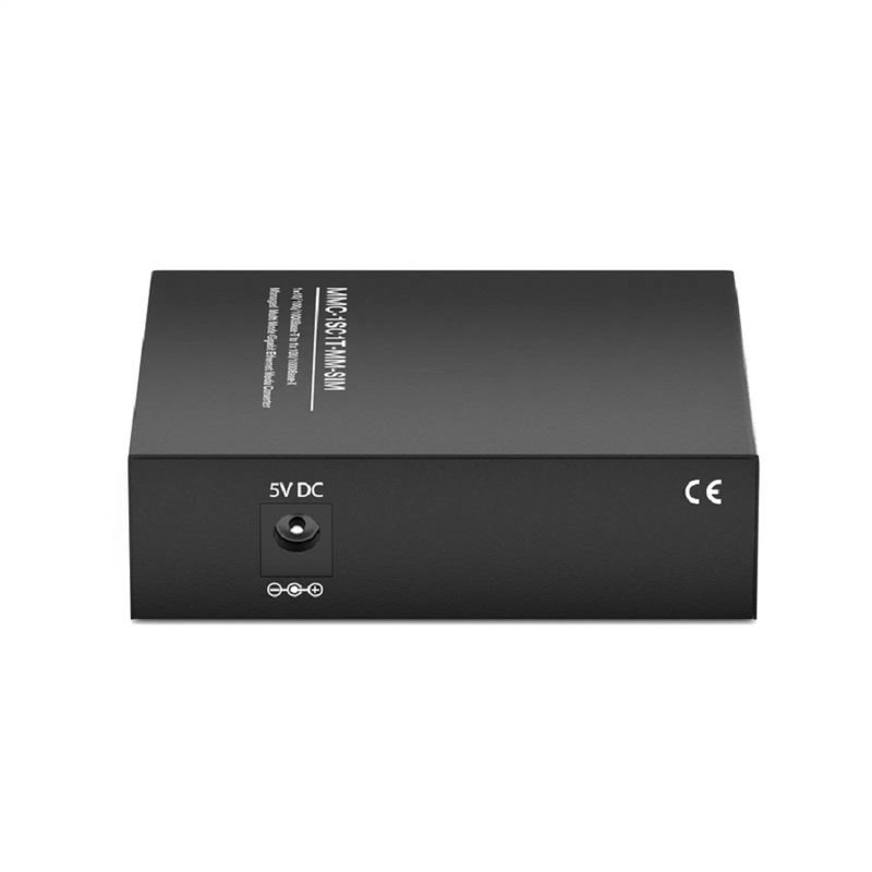 SFPS Managed 1x 10/100/1000Base-T RJ45 to 1x 100/1000Base-X Multimode SC Duplex 850nm 550m Gigabit Ethernet Media Converter, Slide-in Module, American Plug Standard SFPS
