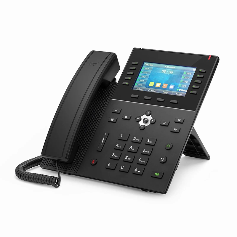 SFPS FIP-5220, Advanced VoIP Phone with 4.3-Inch Color LCD Screen, 20 SIP Accounts, USB 2.0, Dual-Port Gigabit Ethernet, PoE SFPS