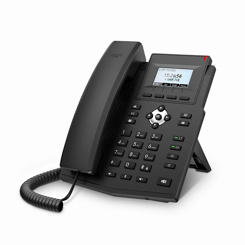 SFPS FIP-3102, Entry-level VoIP Phone with 2.3-Inch Black and White Screen, 2 SIP Accounts, Dual-Port Gigabit Ethernet, PoE SFPS