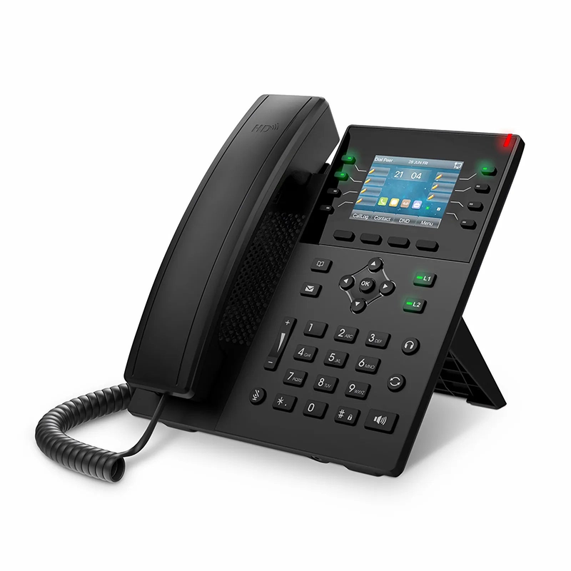 SFPS FIP-5112, VoIP Phone with 2.8-Inch Color LCD, 12 SIP Accounts, USB 2.0, Dual-Port Gigabit Ethernet, PoE SFPS