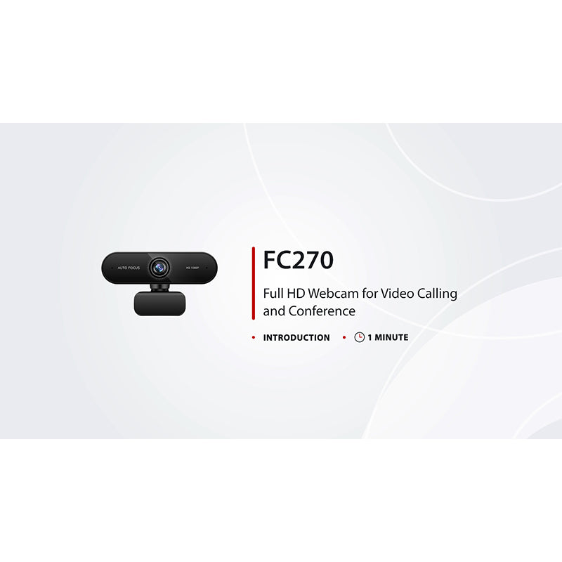 SFPS FC270 Full HD 1080p Webcam for Personal Video Calling and Conference, with 2 Microphones, USB Plug and Play SFPS