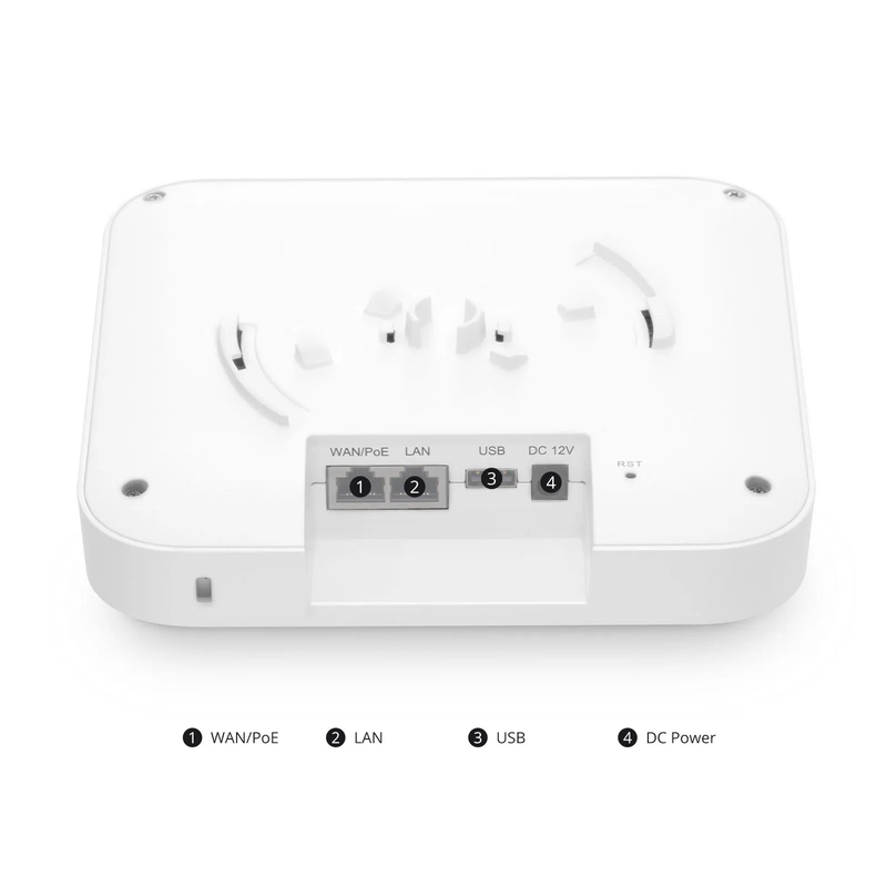SFPS AP-N716, Wi-Fi 7 802.11be 9300 Mbps Indoor Access Point, Seamless Roaming & 2 x 2 MU-MIMO Three Radios, PicOSA®, Manageable via AmpCon-Campus (Without PoE Injector) SFPS