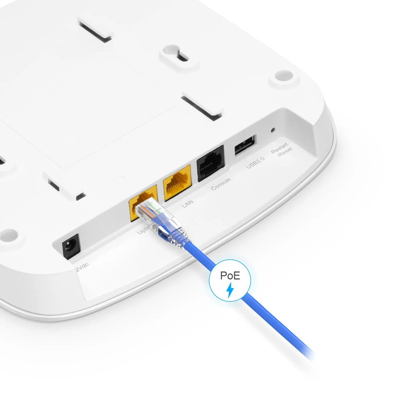 SFPS AP-N516, Wi-Fi 6 802.11ax 3000 Mbps Indoor Access Point, Seamless Roaming & 4 x 4 MU-MIMO Dual Radios, PicOSA®, Manageable via AmpCon-Campus (Without PoE Injector) SFPS