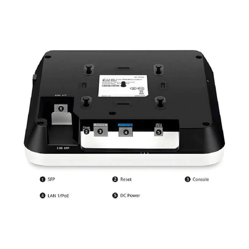 SFPS AP-N505, Cloud Managed Wi-Fi 6 802.11ax 3000 Mbps Indoor Access Point, Seamless Roaming & 2 A 2 MU-MIMO Dual Radios, Manageable via Airware, Controller or Standalone (Without PoE Injector) SFPS