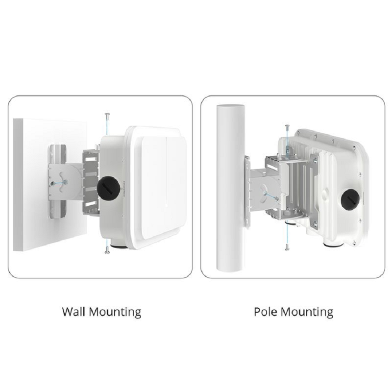 SFPS AP-T567, Cloud Managed Wi-Fi 6 802.11ax 2400 Mbps Outdoor Access Point, Seamless Roaming & 2 x 2 MU-MIMO Dual Radios, Built-in Directional Antenna, Manageable via Airware, Controller or Standalone (Without PoE Injector) SFPS