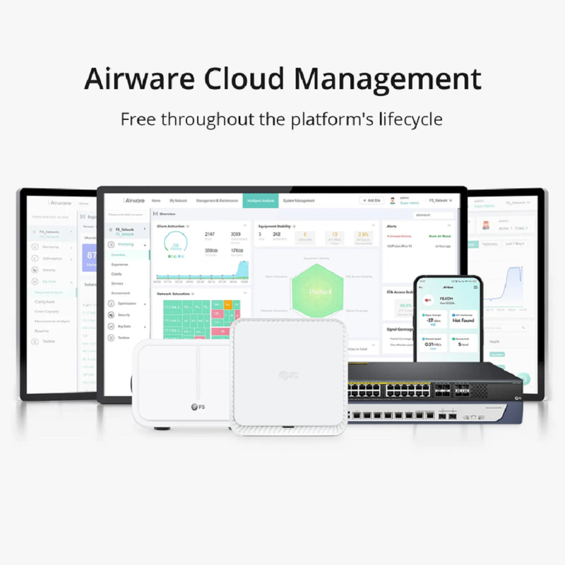 SFPS AP-T567, Cloud Managed Wi-Fi 6 802.11ax 2400 Mbps Outdoor Access Point, Seamless Roaming & 2 x 2 MU-MIMO Dual Radios, Built-in Directional Antenna, Manageable via Airware, Controller or Standalone (Without PoE Injector) SFPS