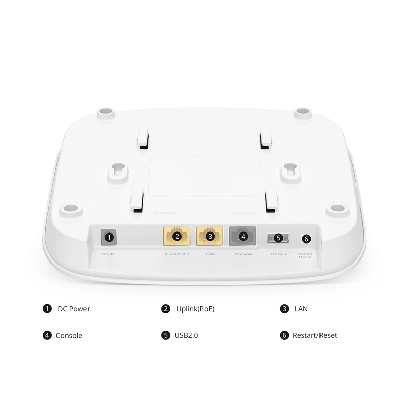 SFPS AP-N516, Wi-Fi 6 802.11ax 3000 Mbps Indoor Access Point, Seamless Roaming & 4 x 4 MU-MIMO Dual Radios, PicOSA®, Manageable via AmpCon-Campus (Without PoE Injector) SFPS