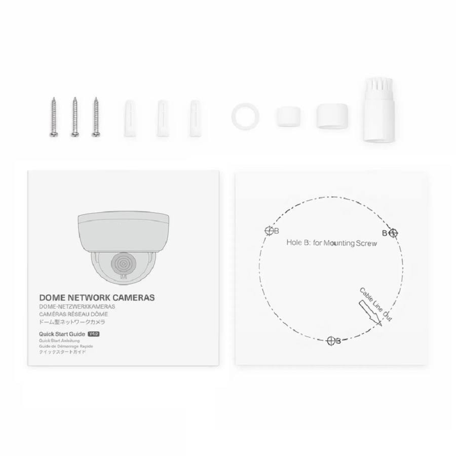 SFPS IPC104-2M-D, Full HD 2MP Dome Network Camera with Build-in Mic, 98ft Night Vision, IP67 & IK10 PoE Network Camera with Varifocal 2.8-12mm Lens SFPS