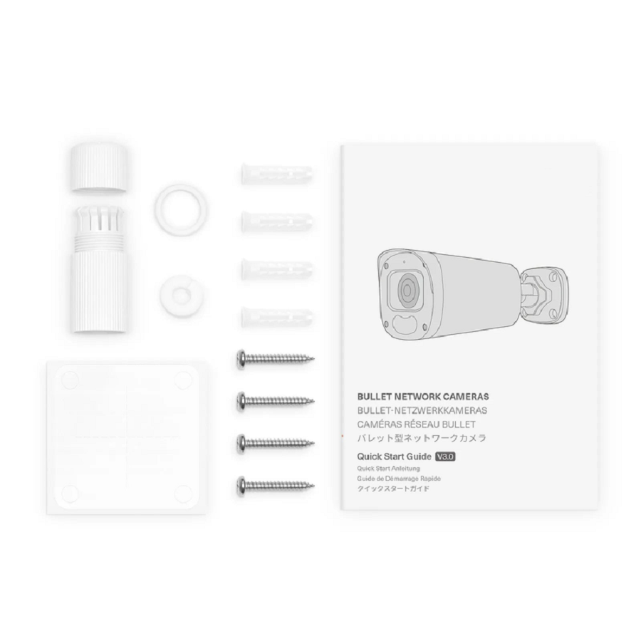 SFPS IPC104-5M-B, Super HD 5MP Bullet Network Camera with Built-in Mic, 164ft Night Vision, IP67 Weatherproof, Smart Behavior Detection, PoE Network Camera with Varifocal 2.8-12mm Lens SFPS
