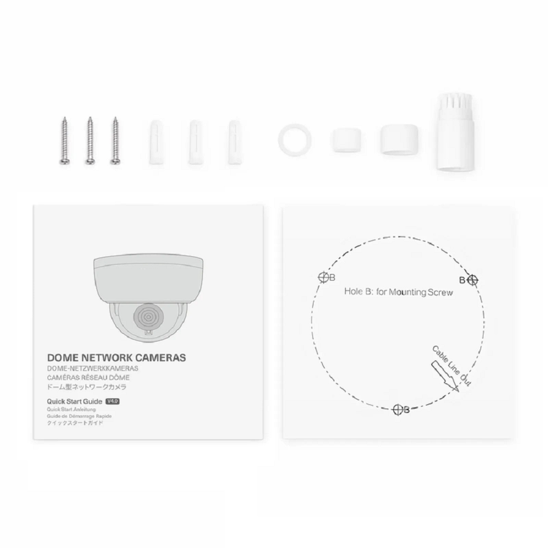 SFPS IPC104-5M-D, Super HD 5MP Dome Network Camera with Built-in Mic, 98ft Night Vision, IP67 & IK10 Vandal Resistant, Smart Intrusion Prevention, PoE Network Camera with Varifocal 2.8-12mm Lens SFPS
