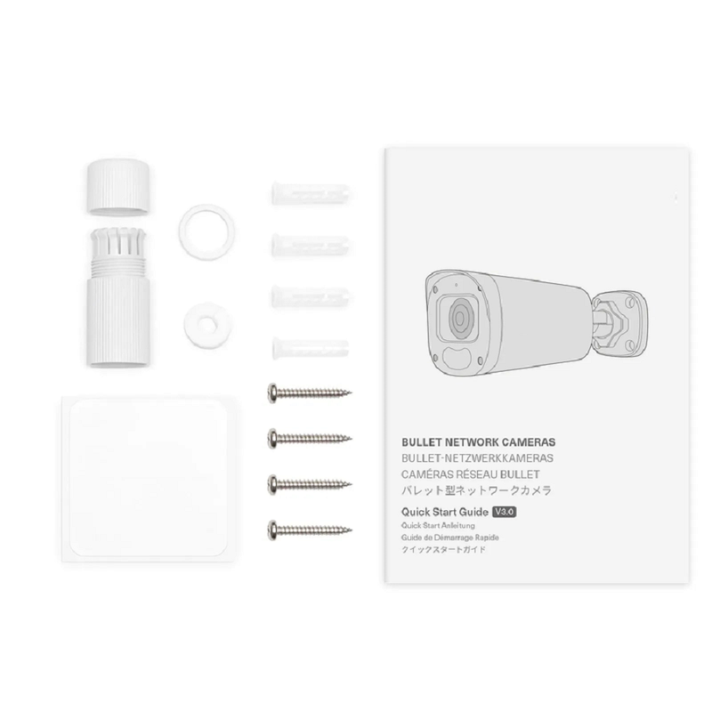 SFPS IPC104-2M-B, Full HD 2MP Bullet Network Camera with Build-in Mic, 164ft Night Vision, IP67 Weatherproof PoE Network Camera with Varifocal 2.8-12mm Lens SFPS
