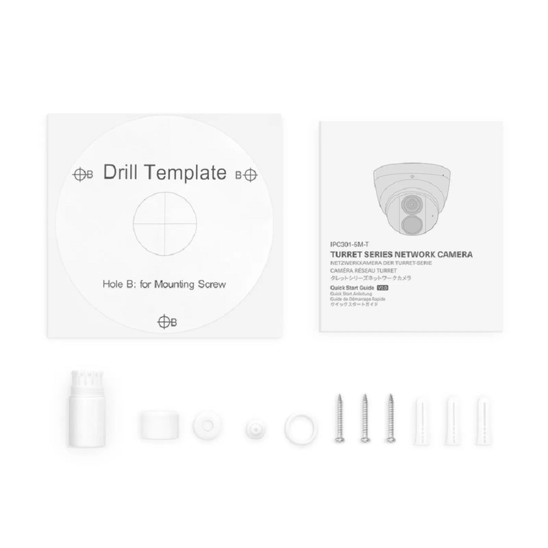 SFPS IPC305-2M-T, Full HD 2MP IR Turret Network Camera with Built-in Mic, 131ft Night Vision, Smart Behavior Detection, IP67 & IK10 PoE Network Camera with Varifocal 2.7-13.5mm Lens SFPS