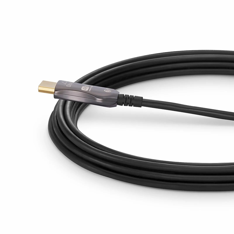 SFPS 25ft (7.6m) 4K 60Hz PVC High Speed HDMIA® Fiber Active Optical Cable (AOC) with Ethernet In Wall CL3 Rated SFPS