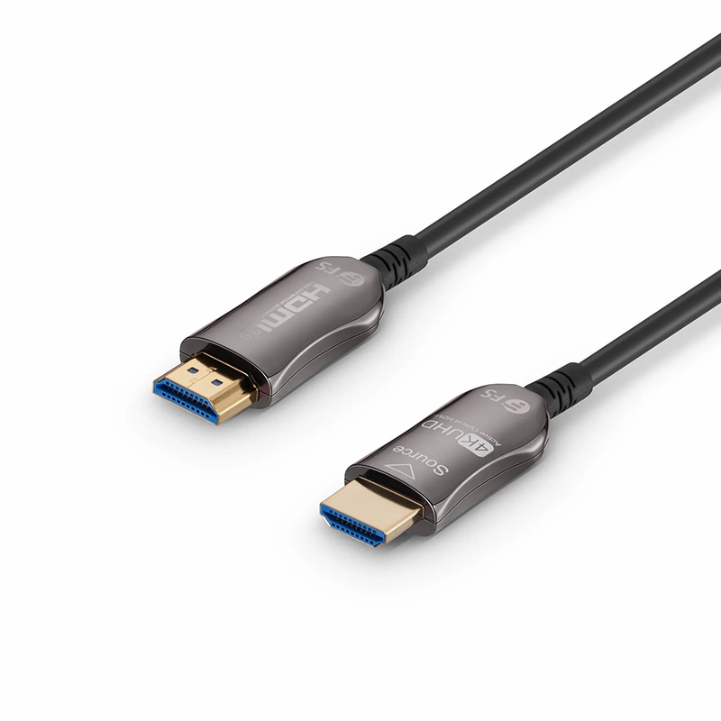 SFPS 25ft (7.6m) 4K 60Hz PVC High Speed HDMIA® Fiber Active Optical Cable (AOC) with Ethernet In Wall CL3 Rated SFPS