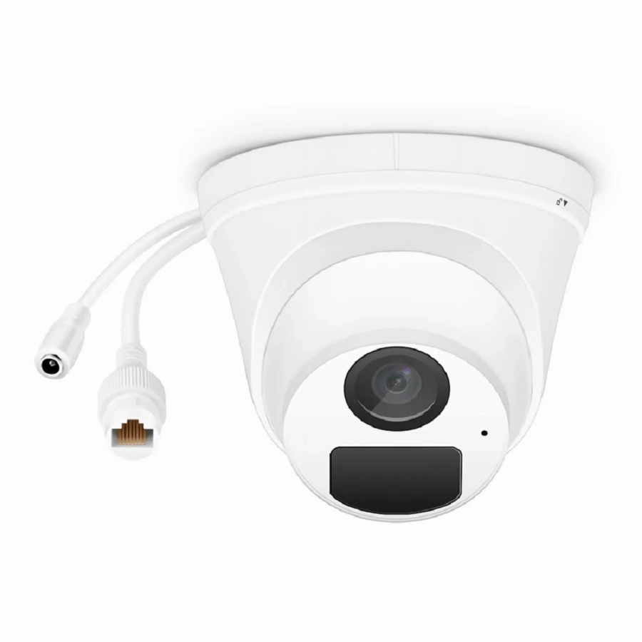 SFPS IPC101-2M-T, Full HD 2MP Turret Network Camera with Build-in Mic, 98ft Night Vision, IP67 Weatherproof PoE Network Camera with Fixed 2.8mm Lens SFPS