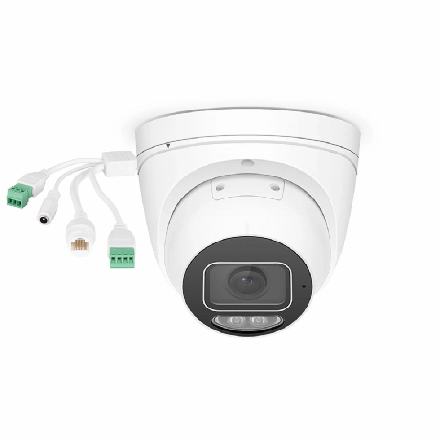 SFPS IPC501-FC-4M-T, 4MP Turret PoE Network Camera with Built-in Mic, 98ft Color Night Vision, 120dB True WDR, IP67 & IK10 Rating, 2.8mm Fixed Lens SFPS