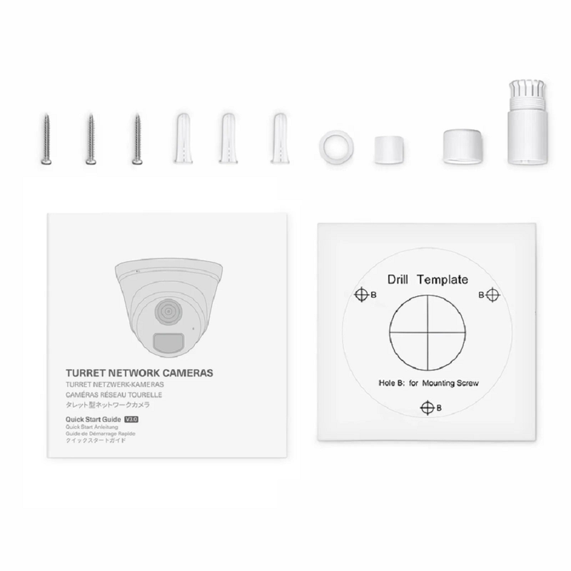 SFPS IPC104-5M-T, Super HD 5MP Turret Network Camera with Built-in Mic, 98ft Night Vision, IP67 Weatherproof, Smart Behavior Detection, PoE Network Camera with Varifocal 2.8-12mm Lens SFPS