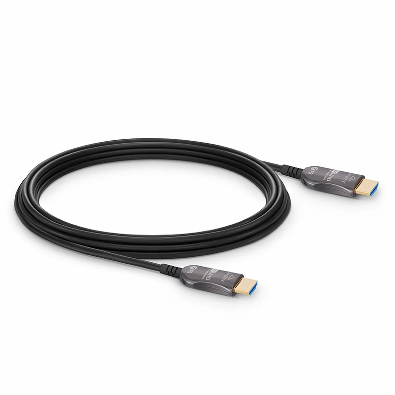 SFPS 25ft (7.6m) 4K 60Hz PVC High Speed HDMIA® Fiber Active Optical Cable (AOC) with Ethernet In Wall CL3 Rated SFPS