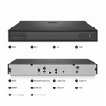 SFPS NVR302-32C-16P-I, 32-Channel 1U 16 PoE 16MP  H.265 Decoding Format, Up to 2x 16TB Hard Drive (Not Included), Live View/Playback Network Video Recorder SFPS