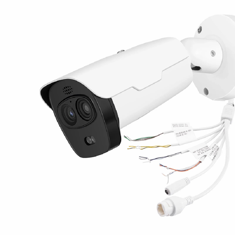 SFPS IPC701-4M-B, Super HD 4MP Thermal & Optical Dual-spectrum Bullet Network Camera with Build-in Mic, Smoke Detection, PoE Network Camera with Fixed 4.0mm Lens SFPS