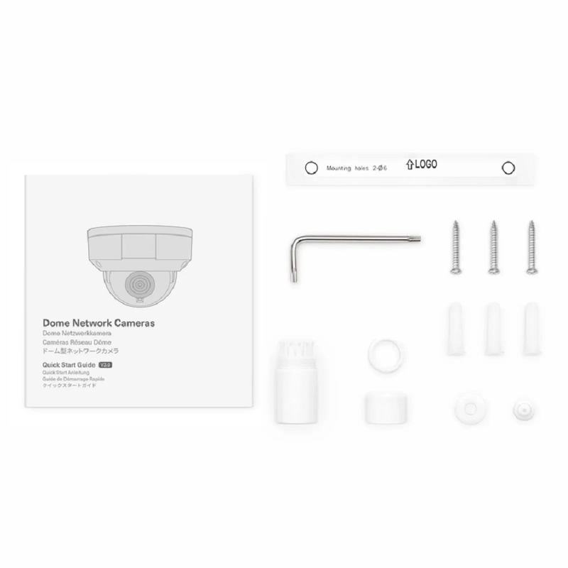 SFPS IPC301-5M-D Dome Camera, with 4.0mm Fixed Lens, 5MP Resolution, 98ft Night Vision, Smart Intrusion Prevention, IP67 & IK10 PoE Network Camera SFPS